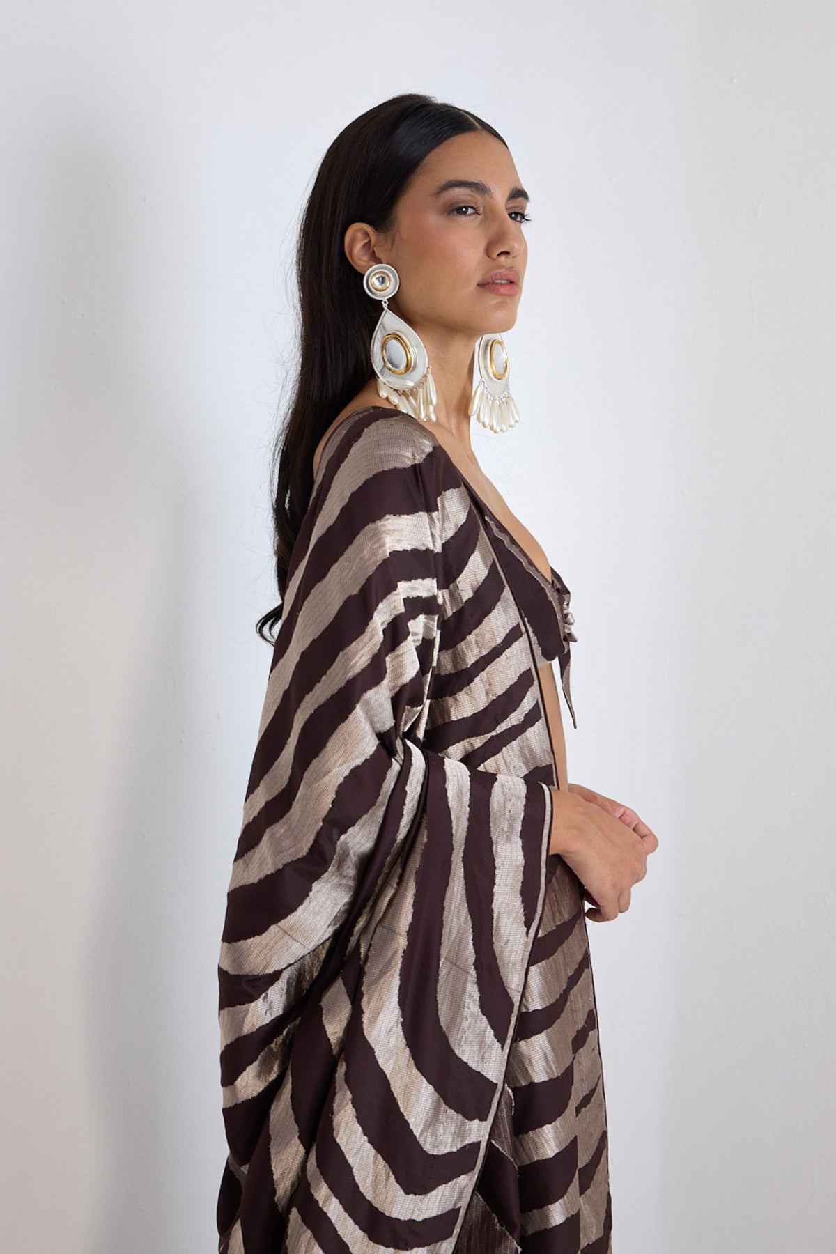Handwoven Chocolate Brown Silk Saree