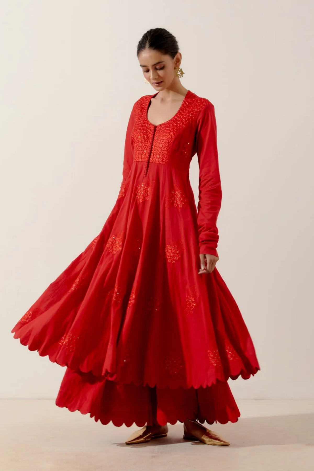 Gulmohar kali kurta set