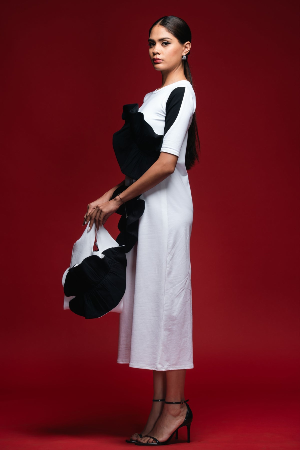 Petalhold White Column Dress