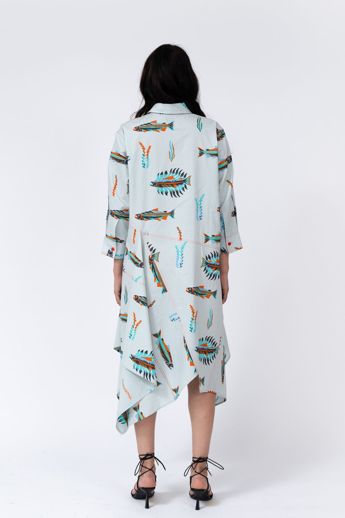 Scale Fish Print Hanker Dress