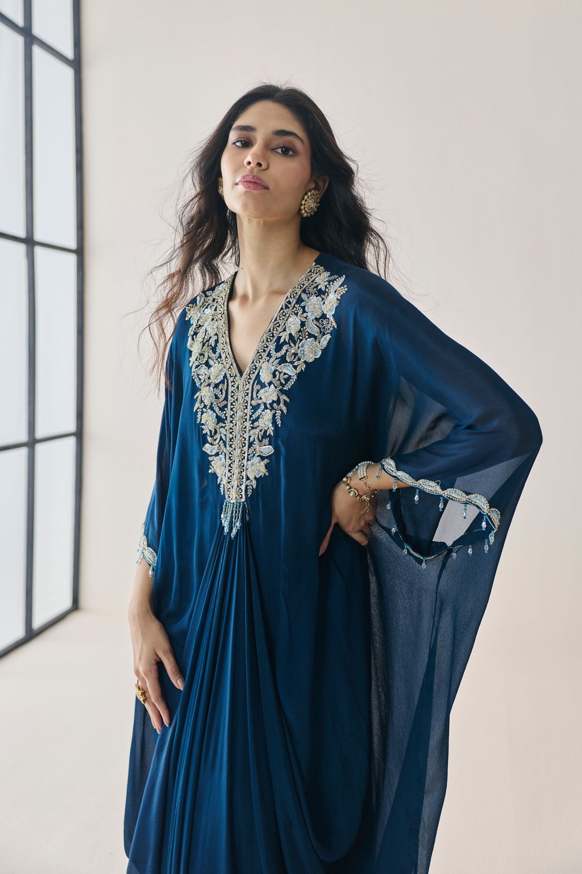 Silky Draped Kaftan
