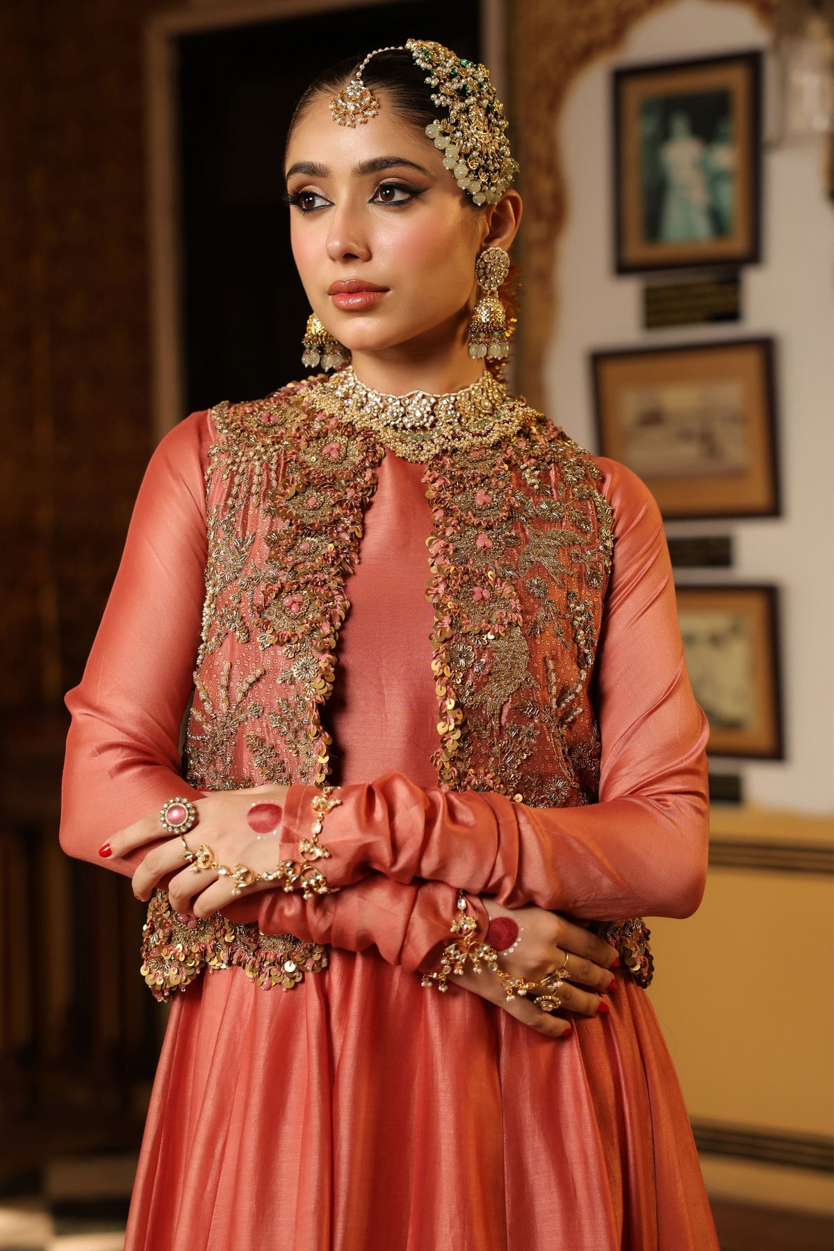 Ahista Rose Jacket Kalidaar Set