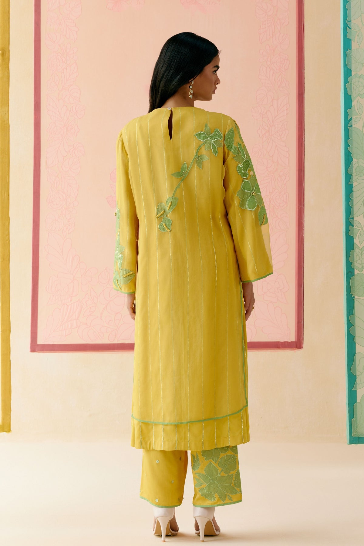 Mustard Colored Kurta Set