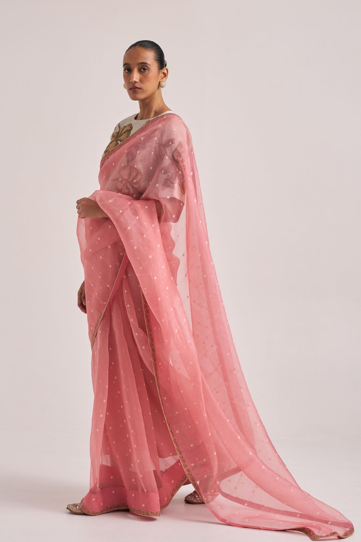 Gitali Pink Saree