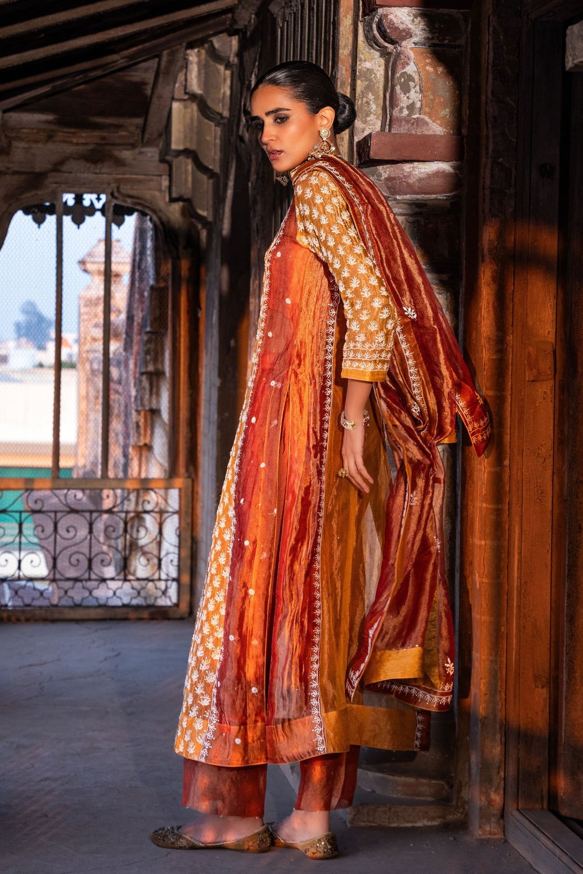Red Straight Suit Set