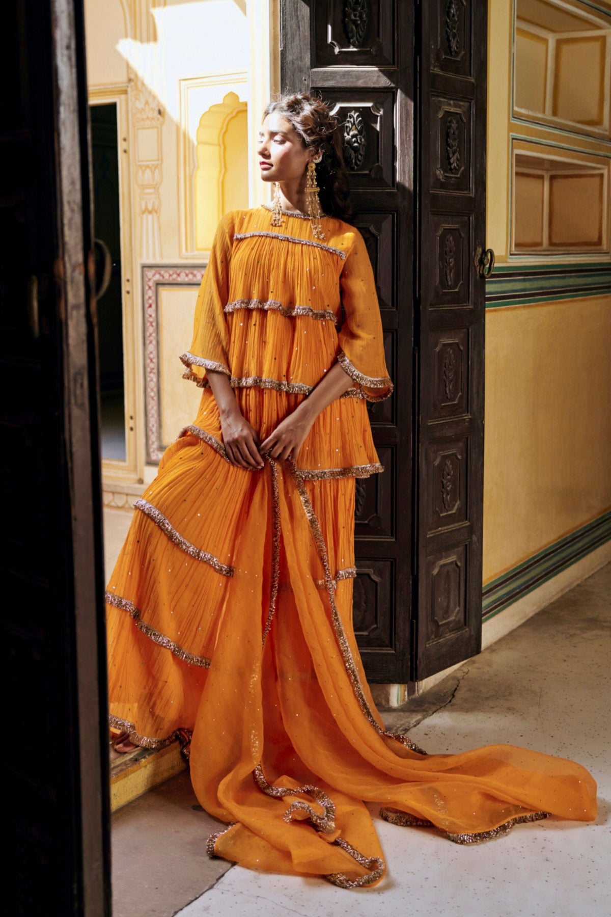 Saffron Sharara Set