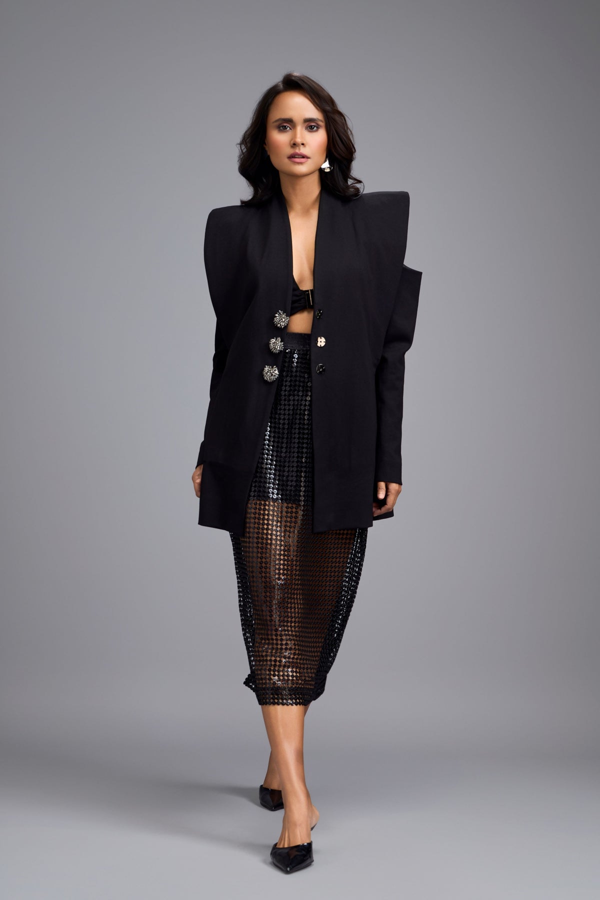 Cold Shoulder Blazer