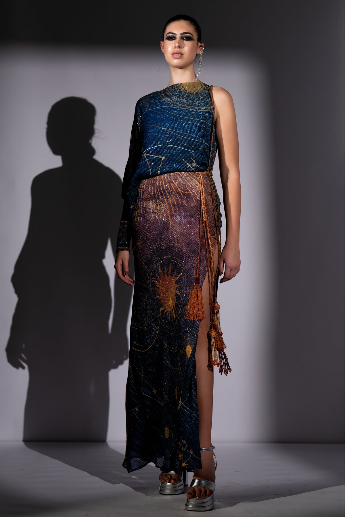 Blue One Shoulder Dress