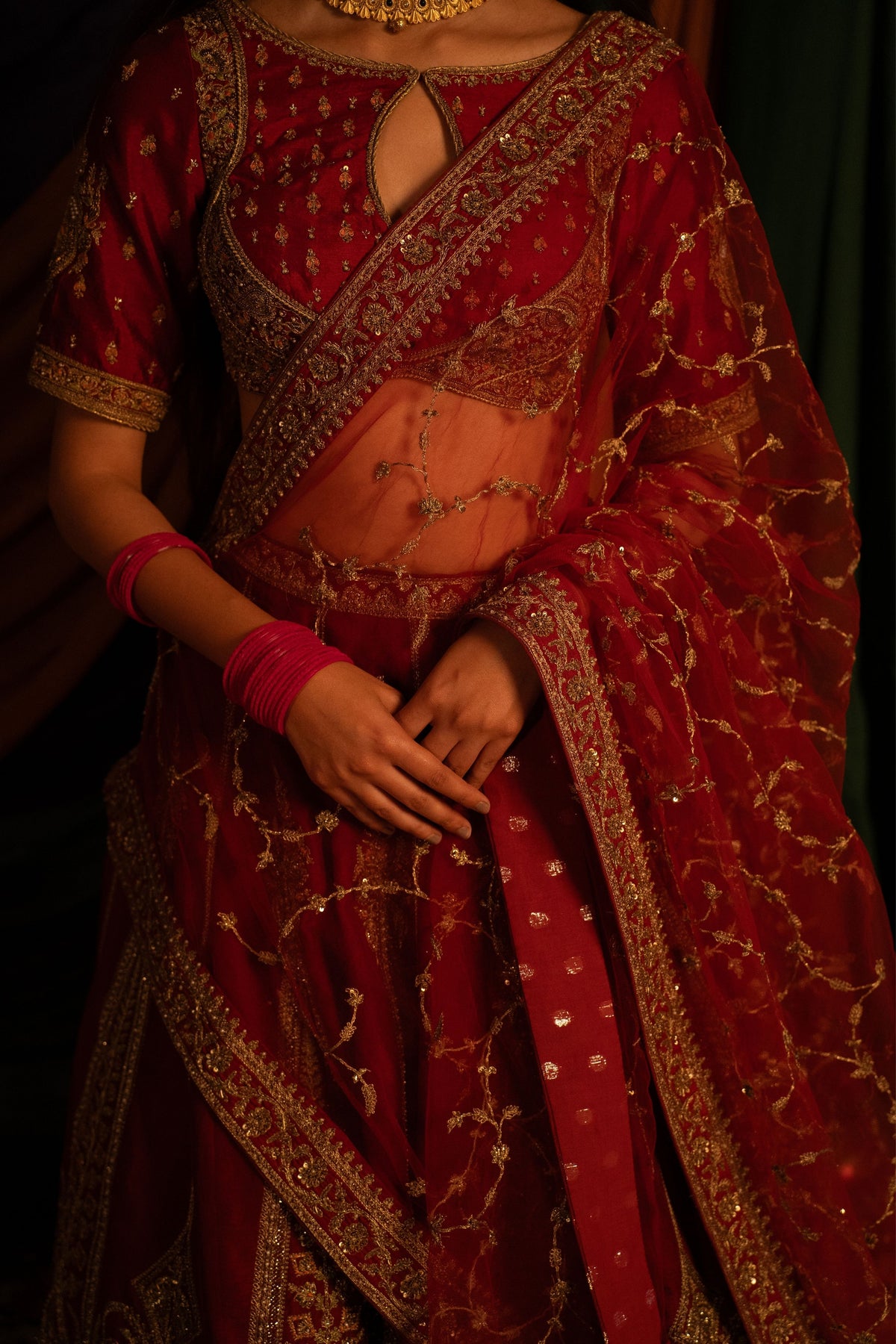 Surkh Rang Lehenga Set
