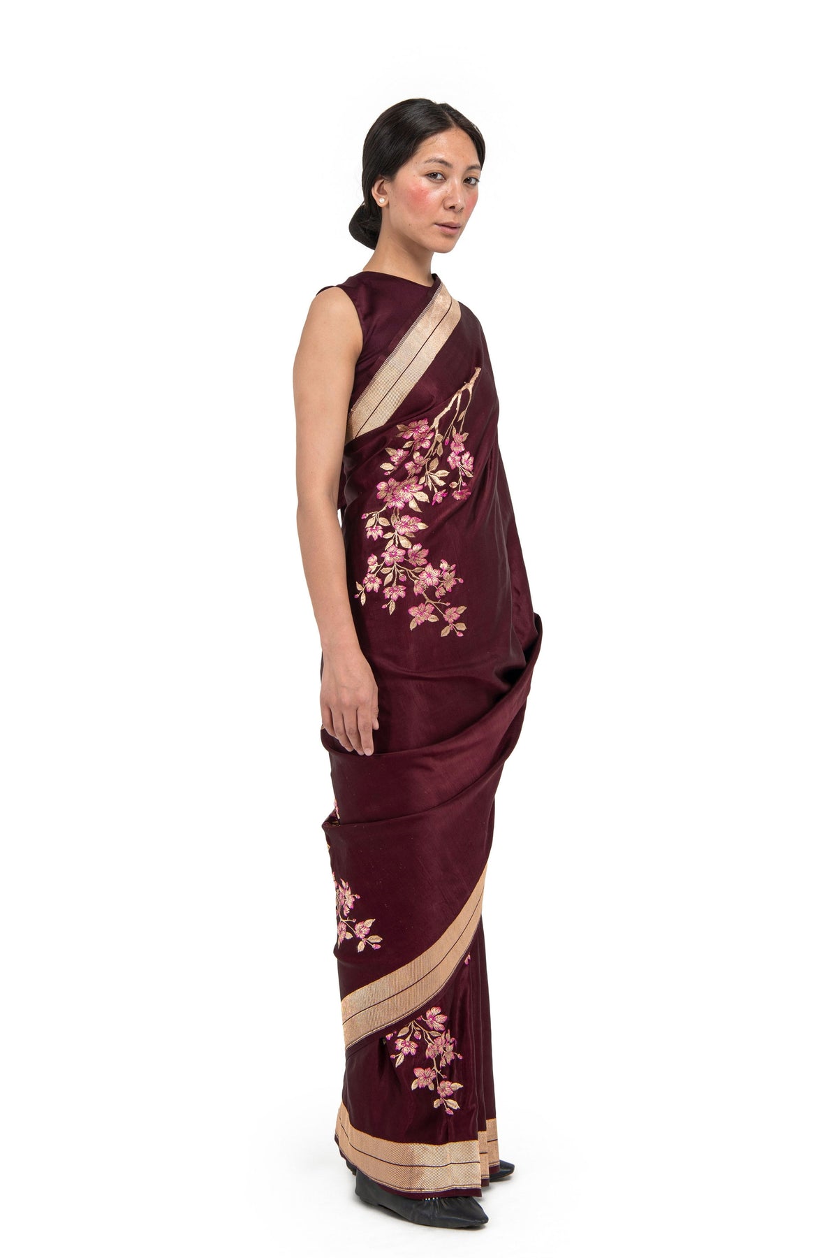 Shiten Maroon Saree