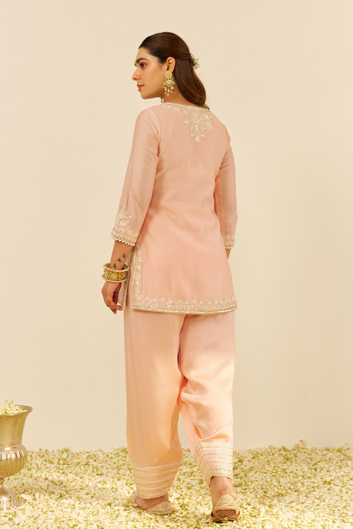 Haniya Kurta Set in Rose Pink