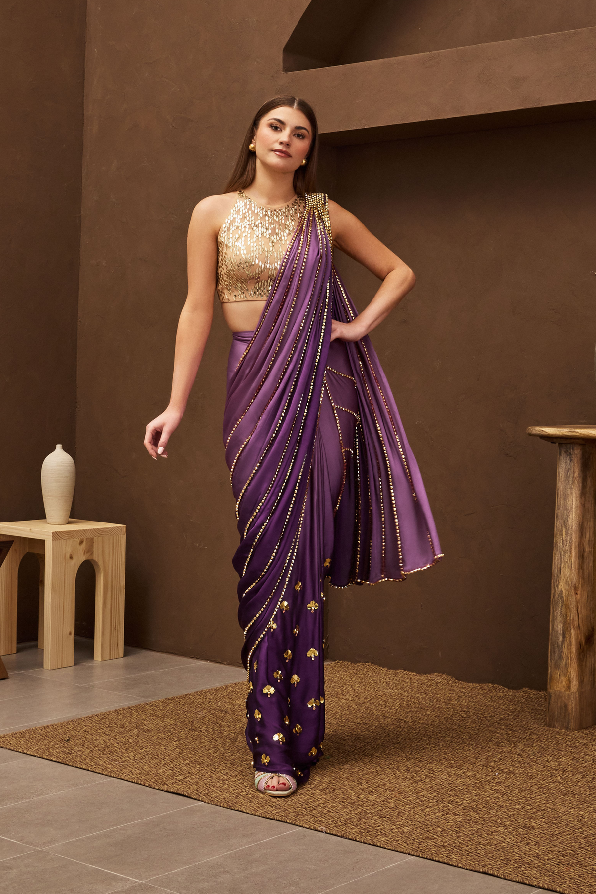Graper Than Thou Pre-stitched Saree