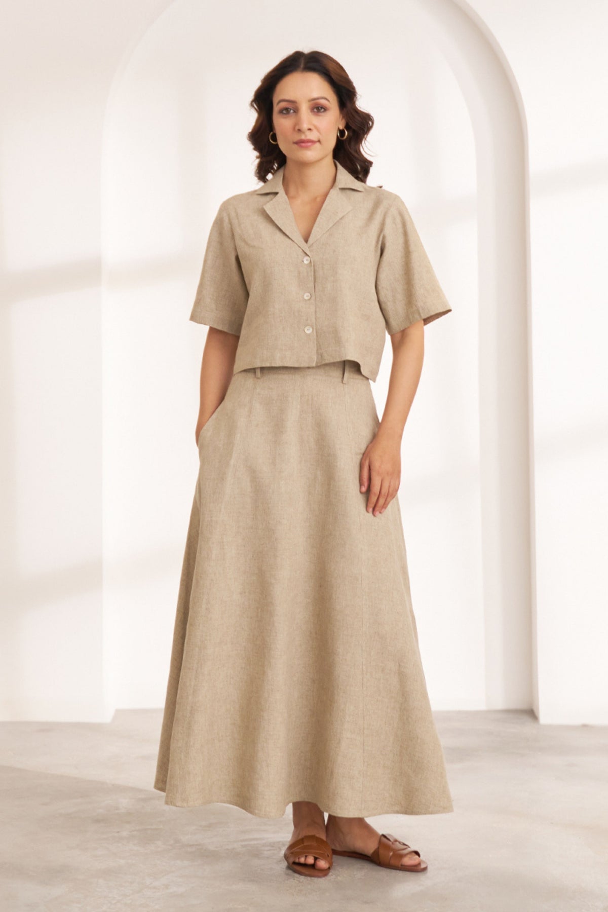 Beige Hemp Co-ord Set