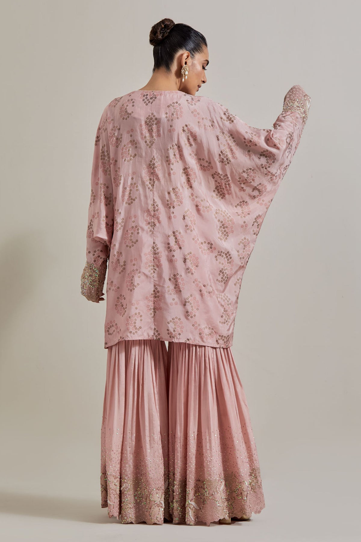 Blush Glimmer Kaftan Set