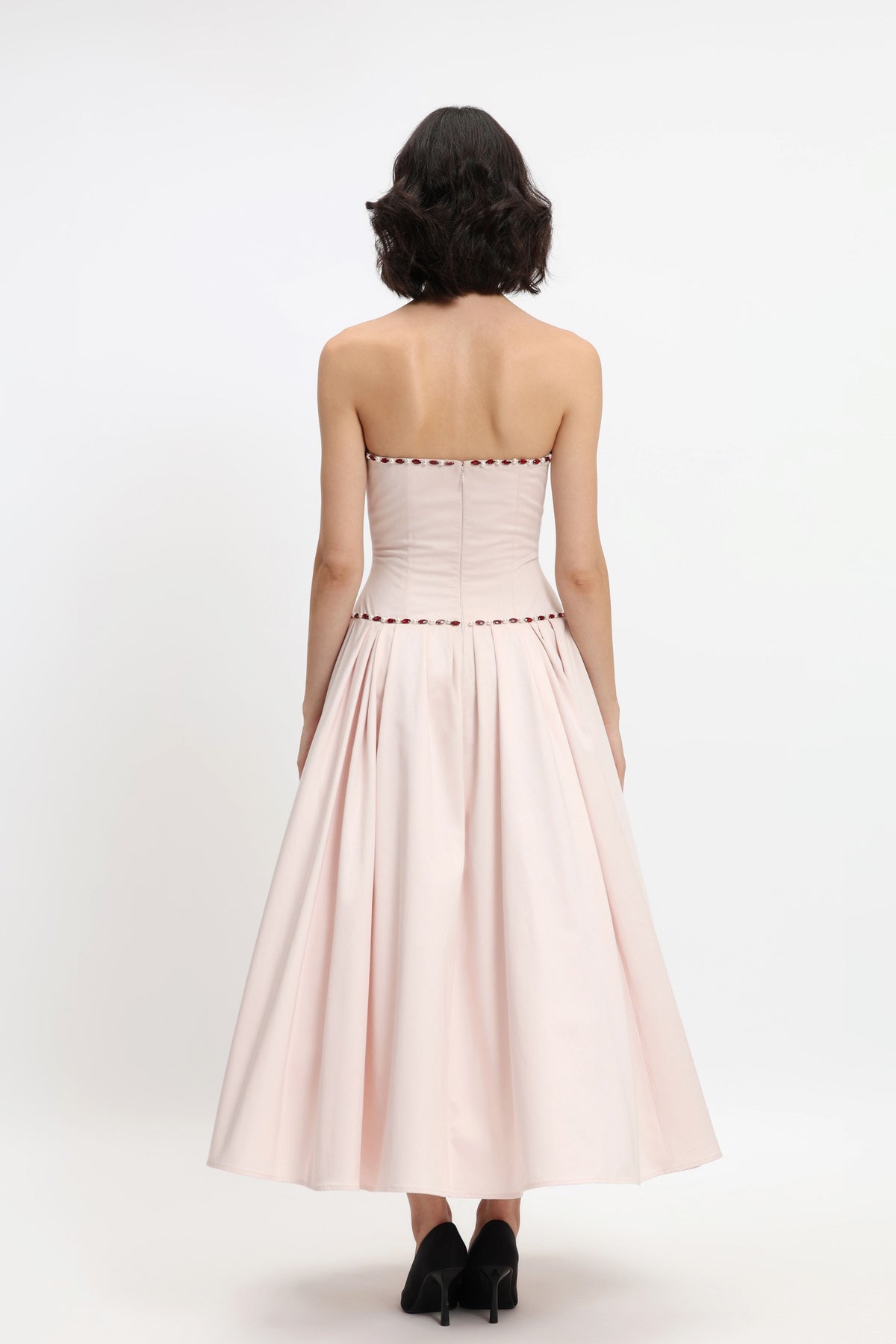 Strapless Drop-waist Maxi Dress