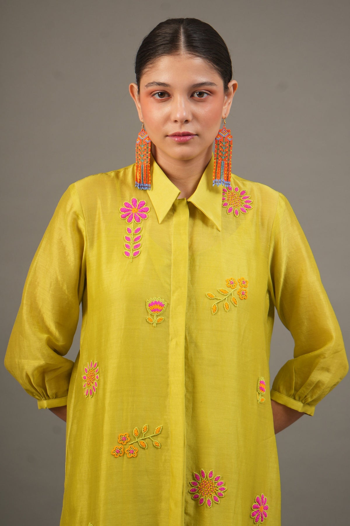 Lime Florals Dress