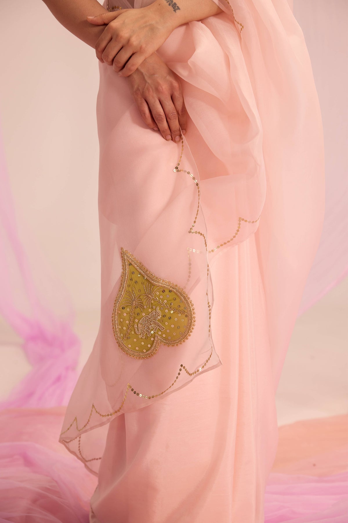 Pink Hridaya Gaj Saree