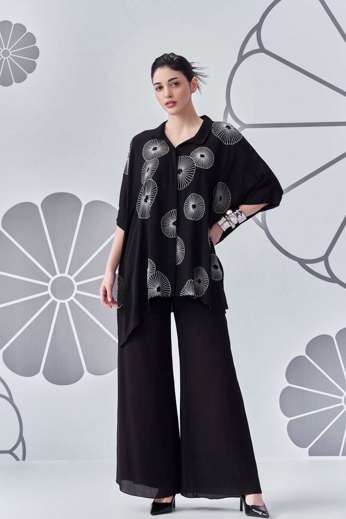 Black Poncho Shirt