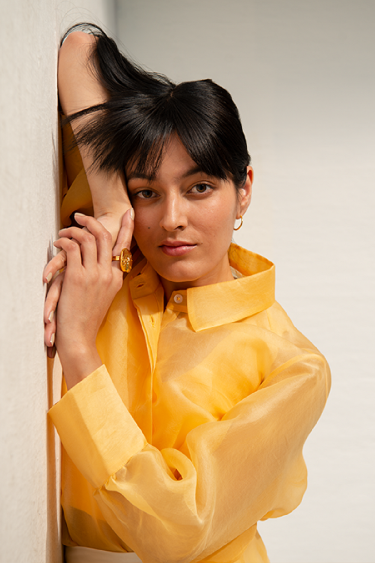 Draped shirt set