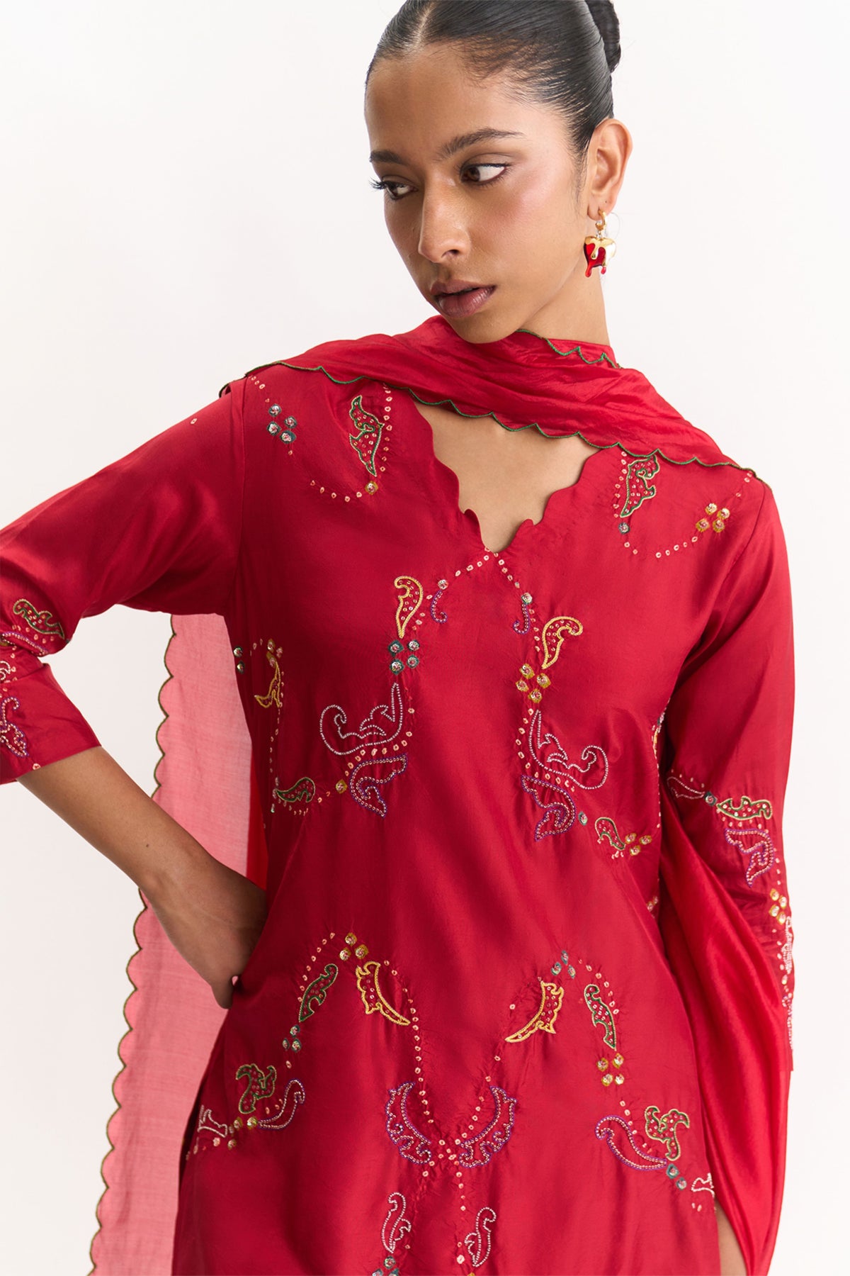Roam Maroon Kurta Set