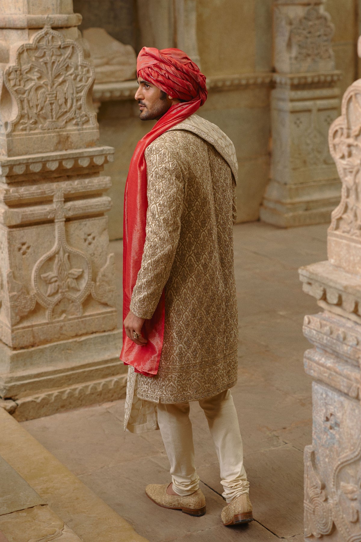 Gold Sherwani Set