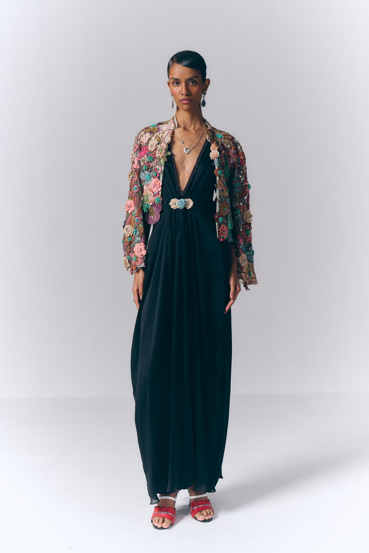 Twilight Blossom Jacket Gown
