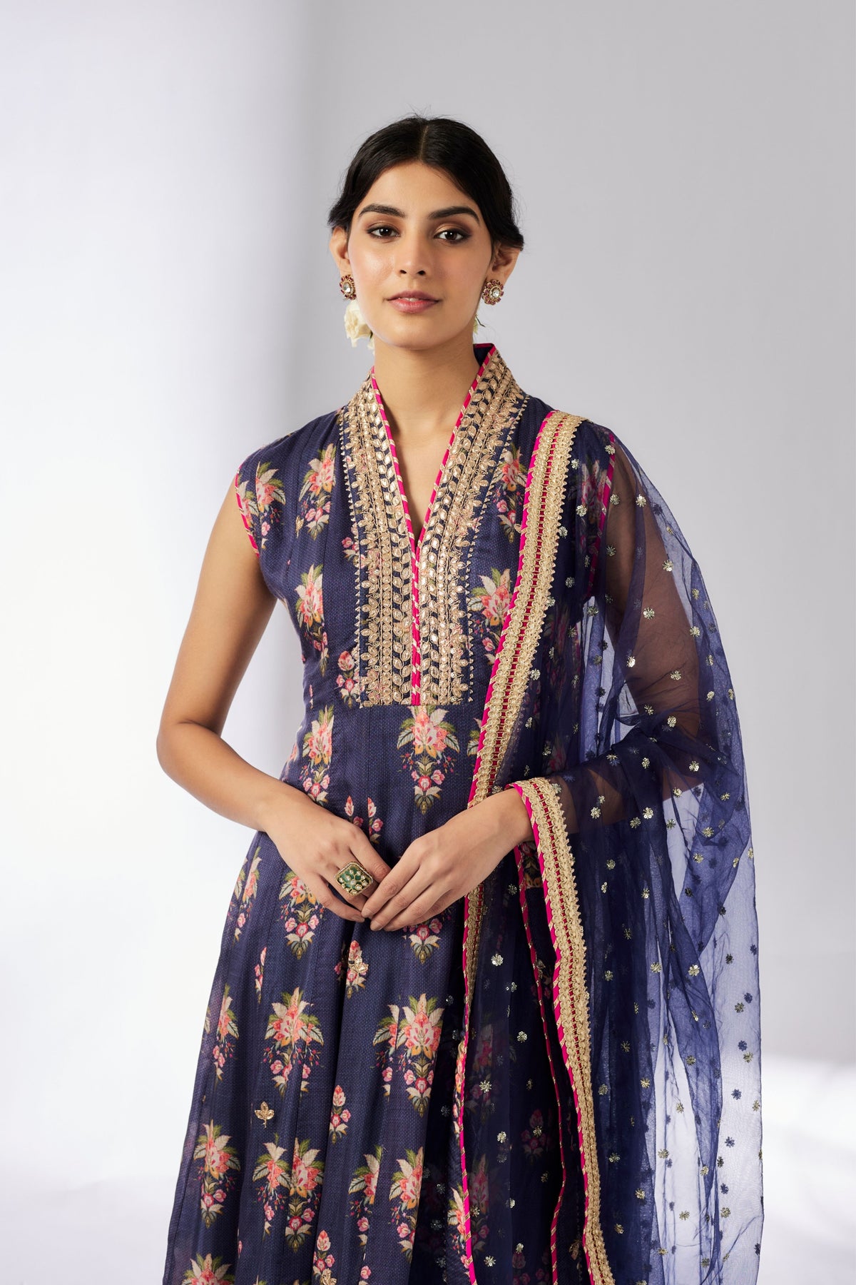 Navy Madhuri Kurta Set