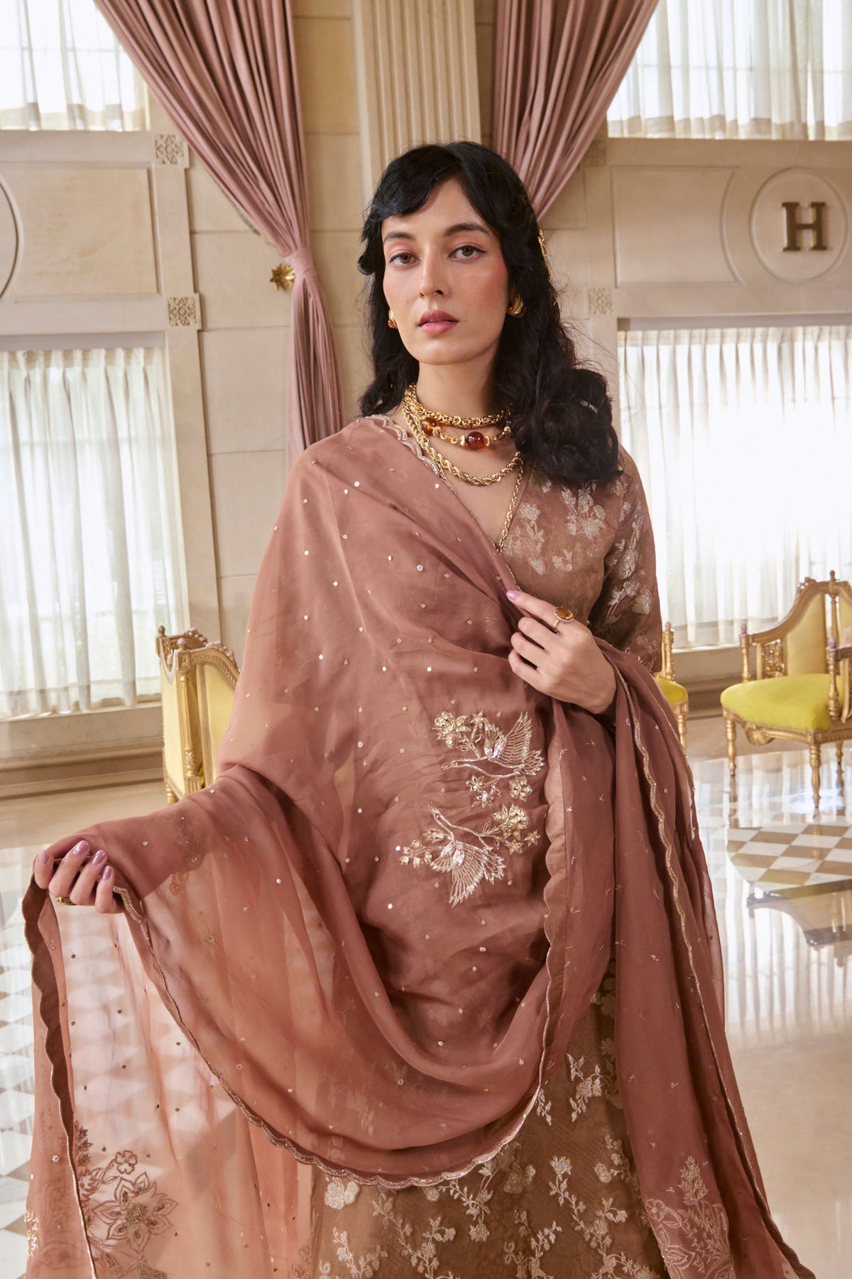 Chiara Mocha Kurta Set