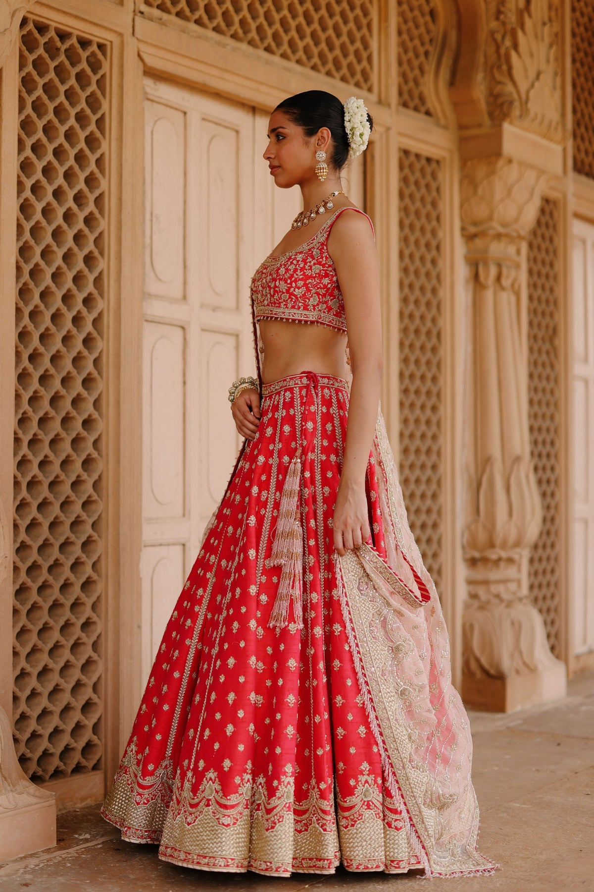 Noorbano Hot Pink Lehenga Set
