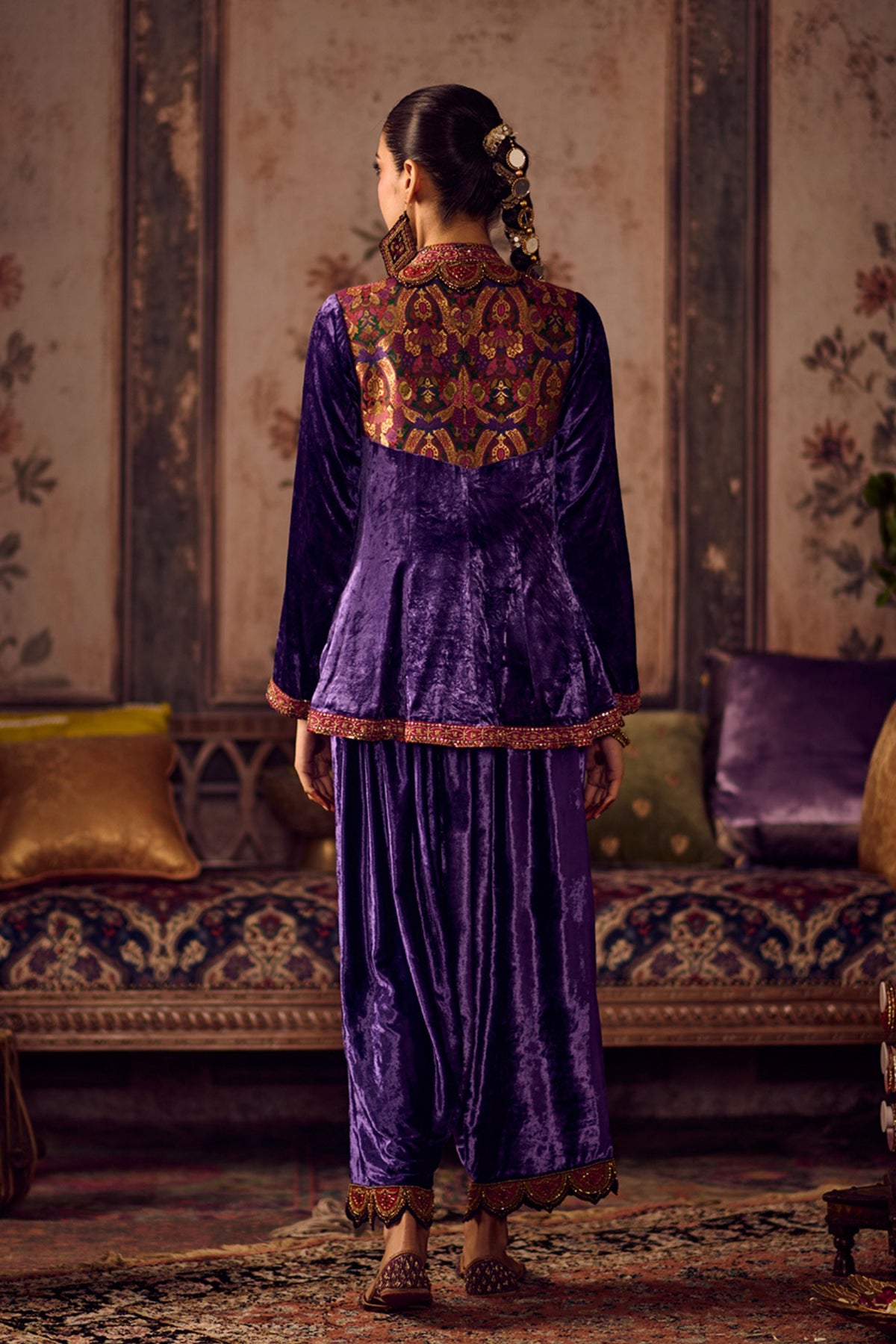 Neel Velvet Short Kurta Salwar