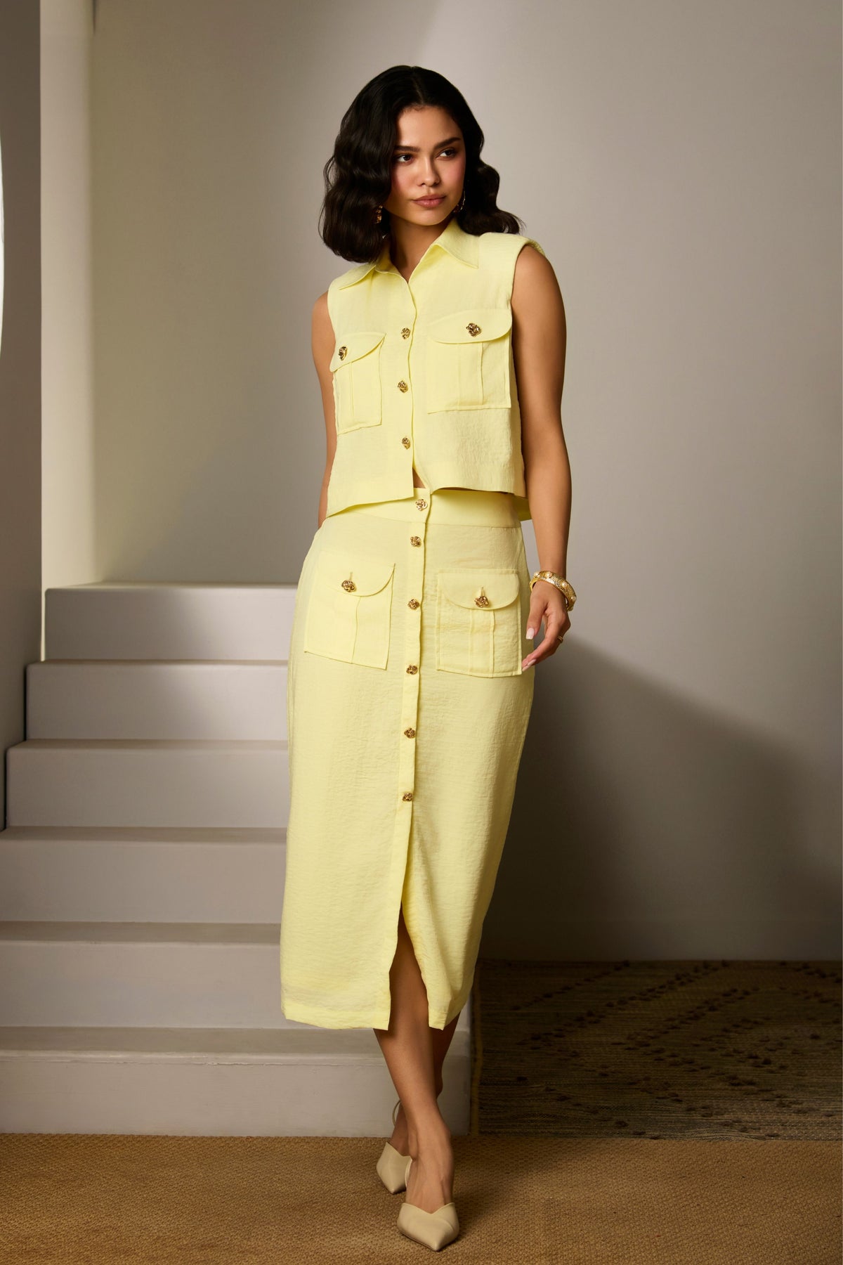 Juliana Butter Yellow Co-ord Set