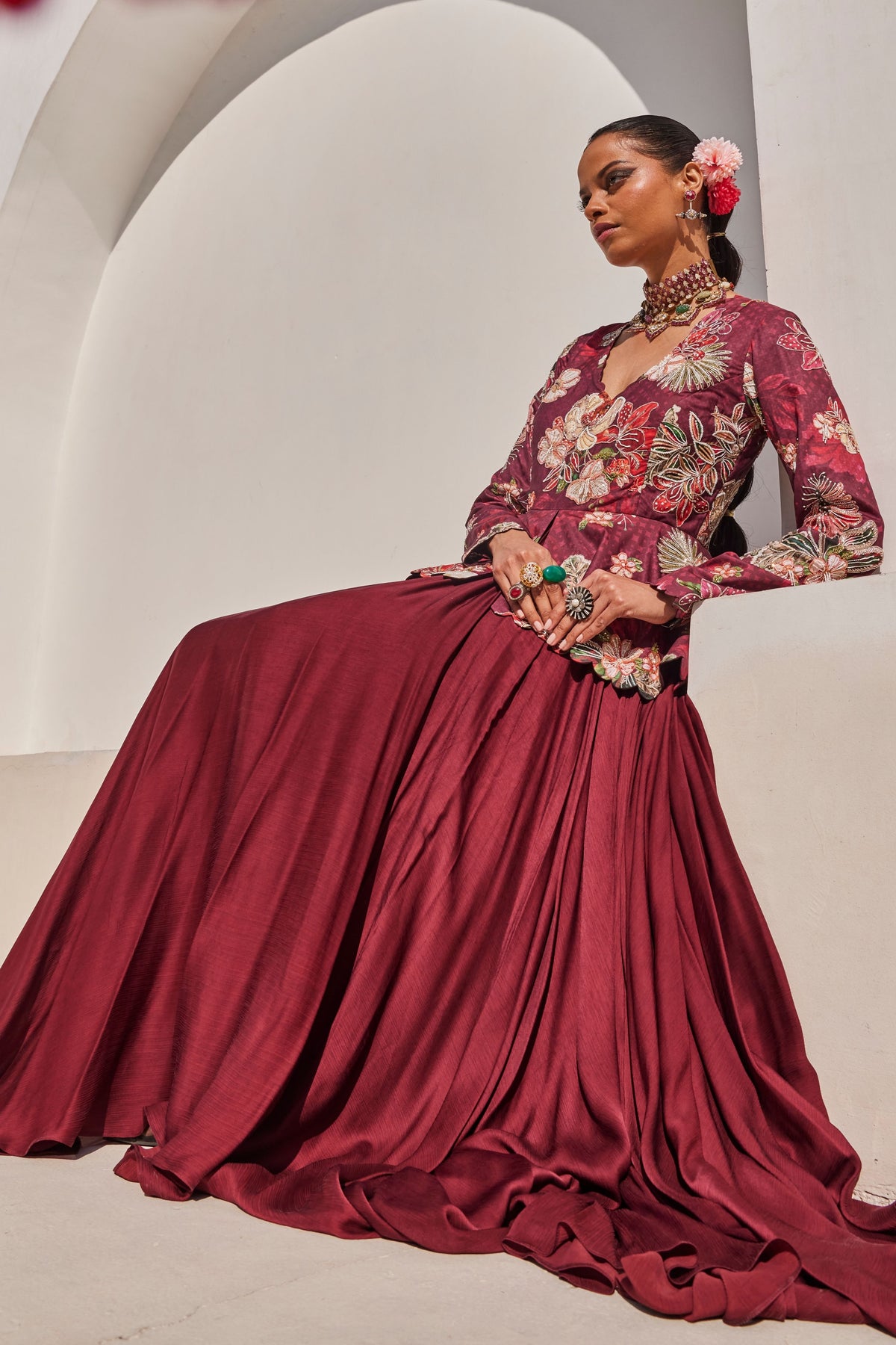 Zehra Peplum Gown