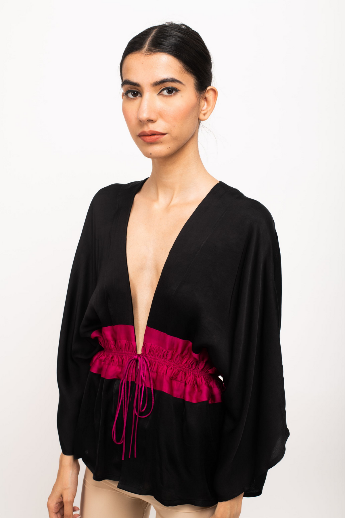 Black and Wine Short Cape