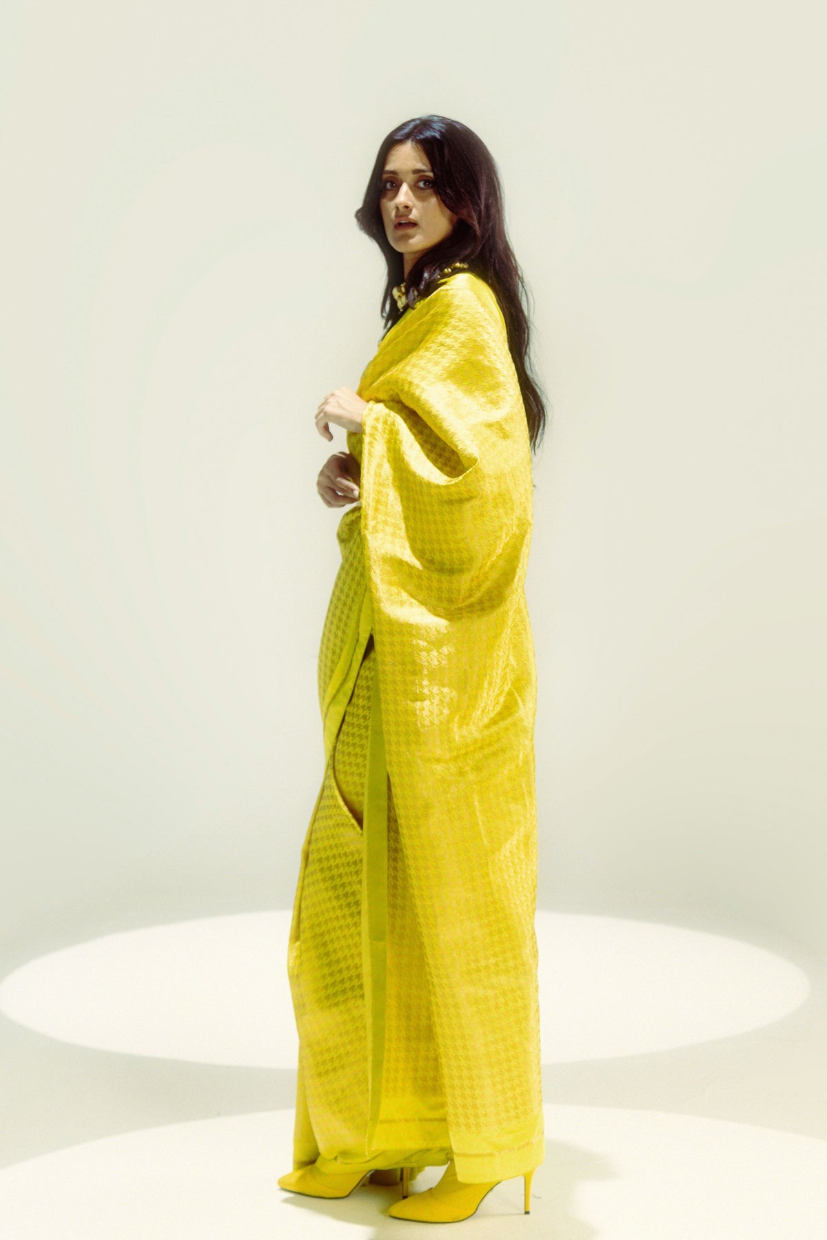 The Lemon Drop Yellow Saree