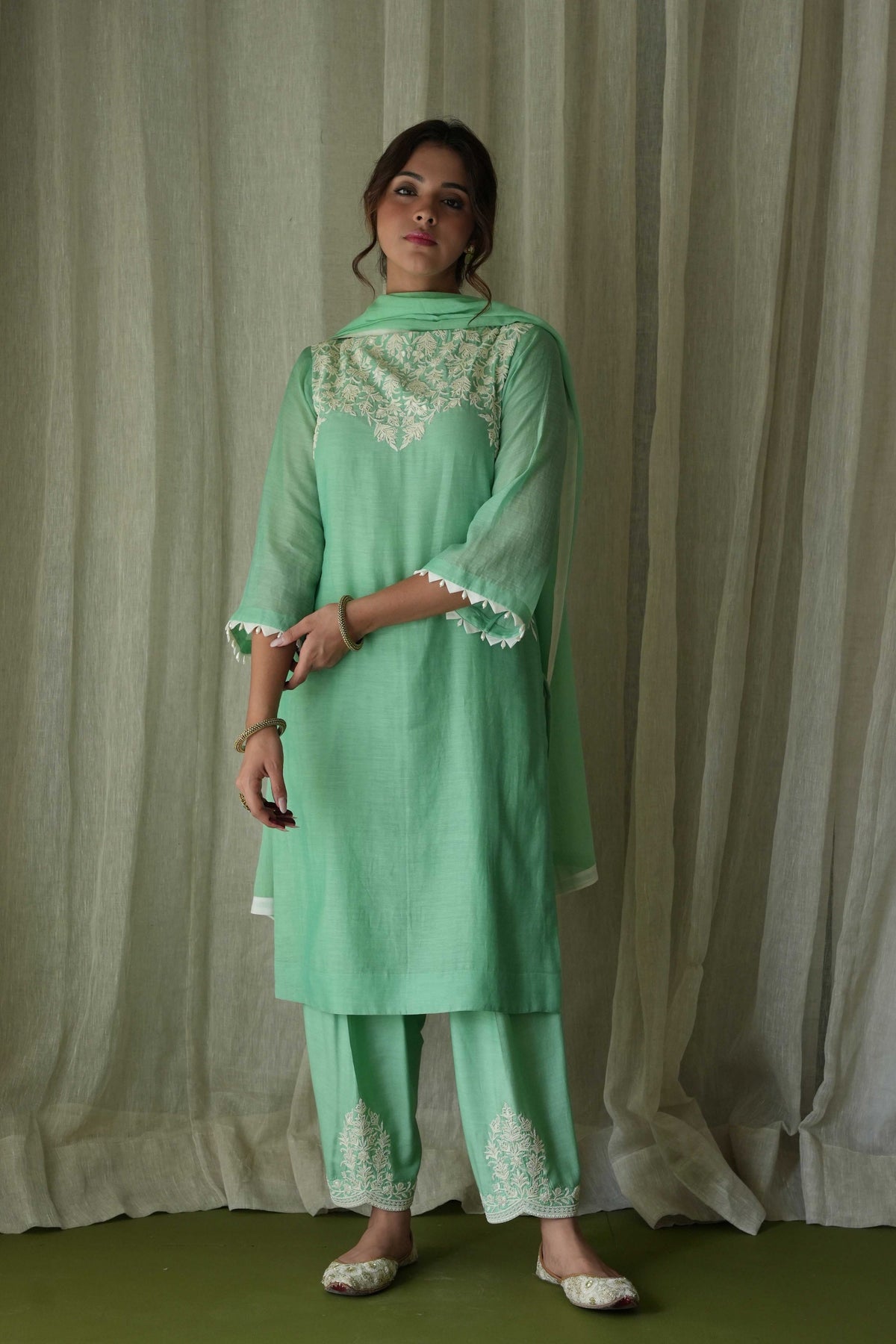 Pista Green Kurta Set