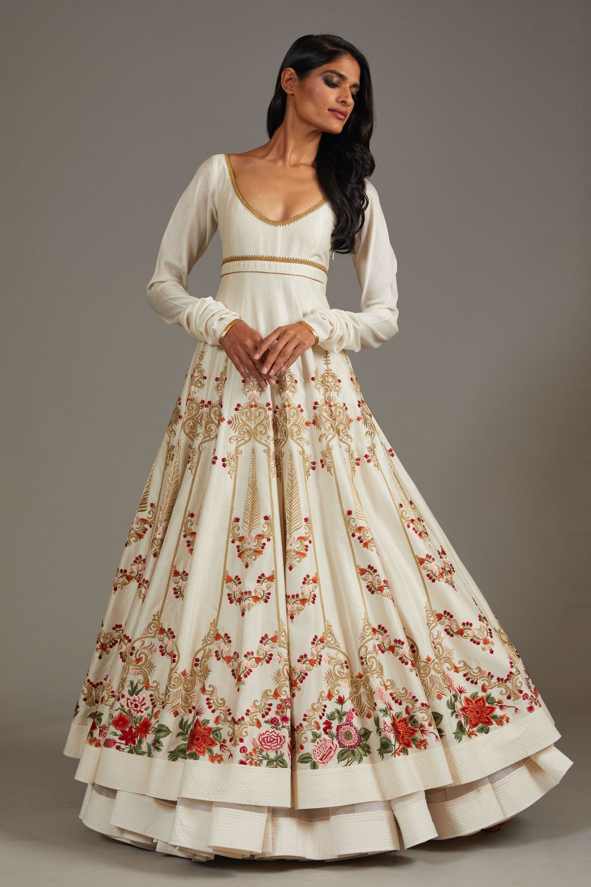Embroidered Anarkali Set