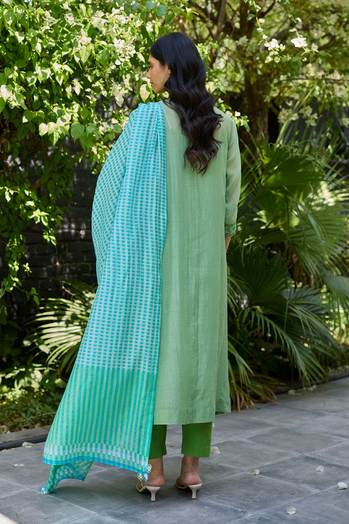 Crossroads Jade Green Dupatta