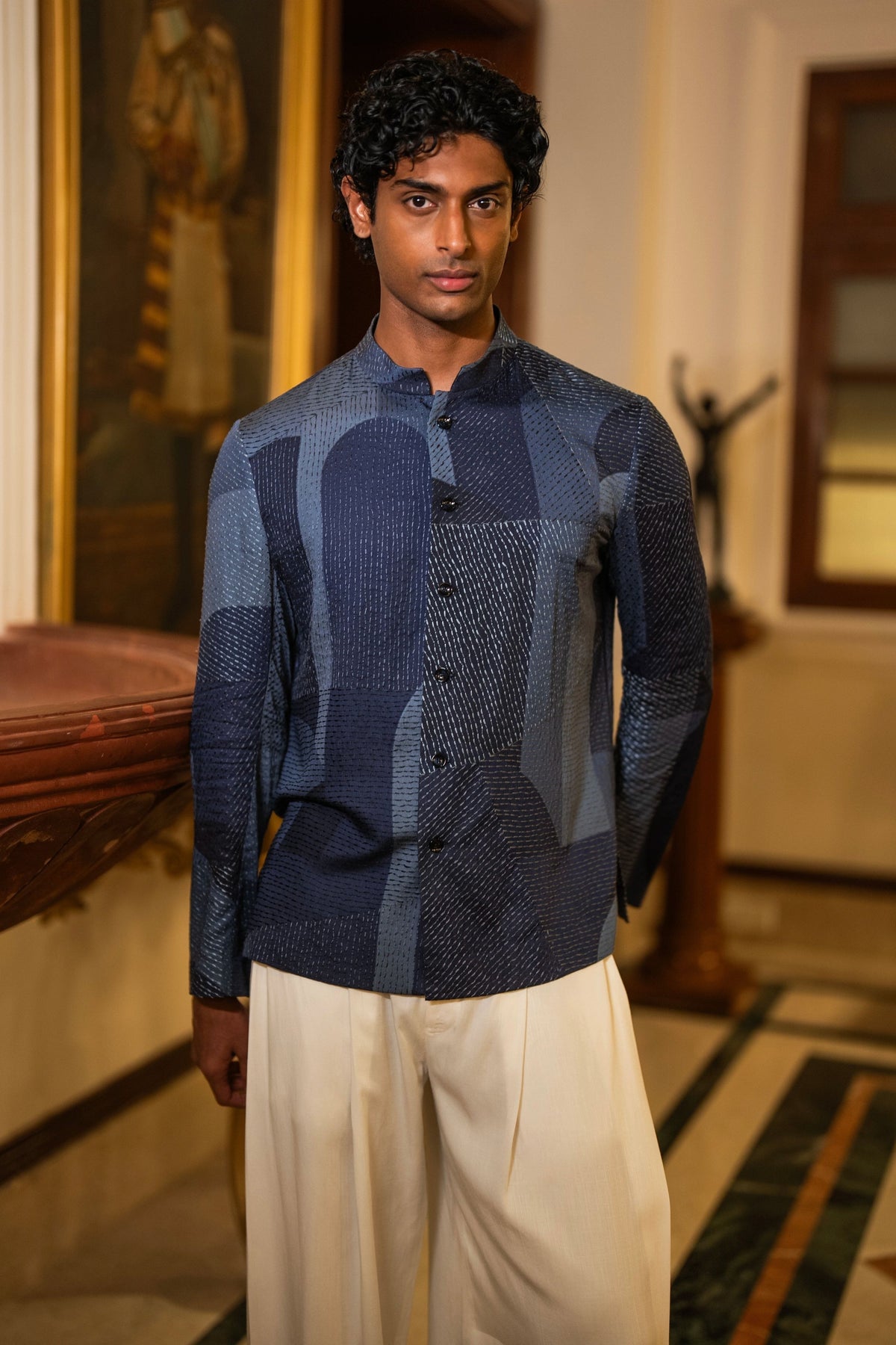 Abstract Embroidered Shirt & Pants