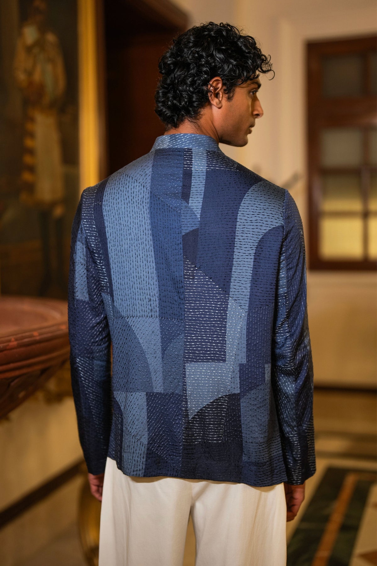 Abstract Embroidered Shirt