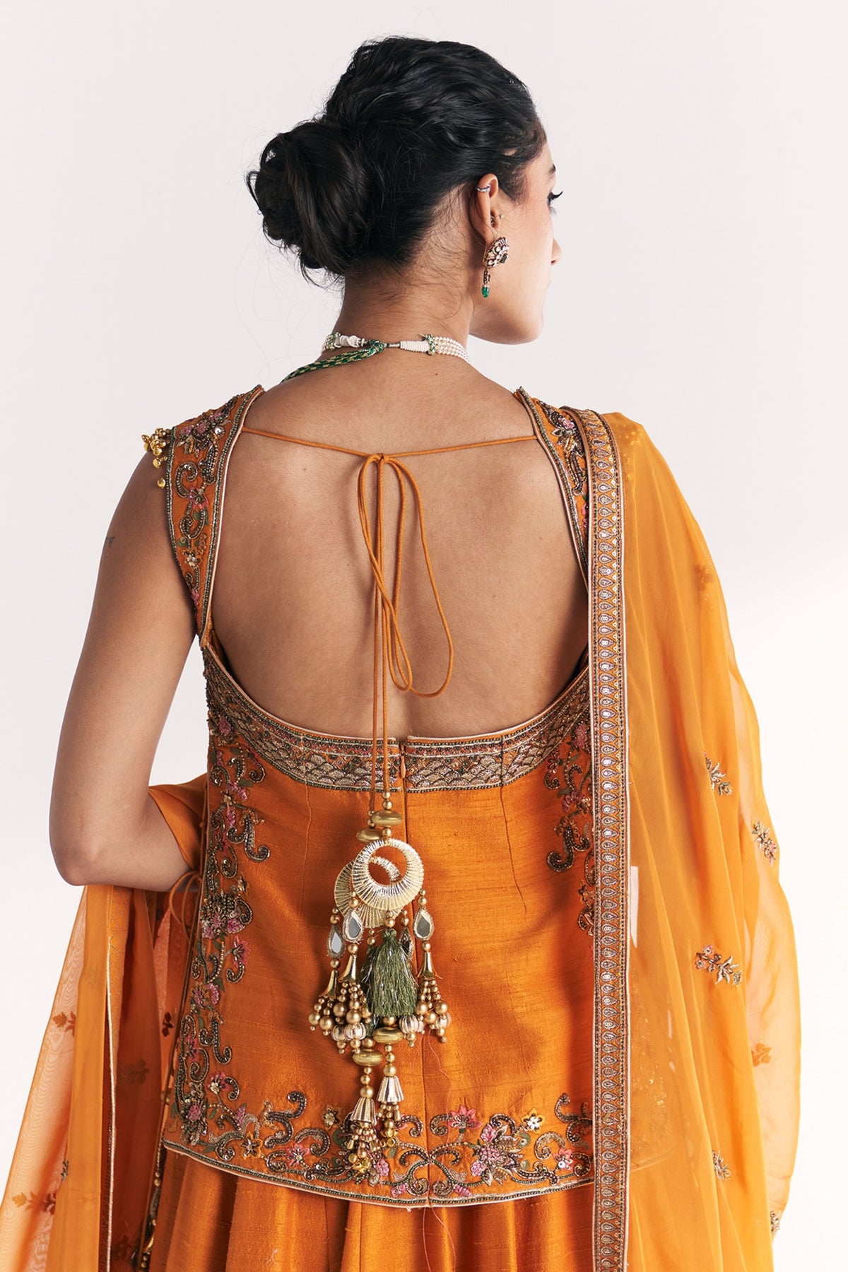 Mor Mustard Lehenga Set
