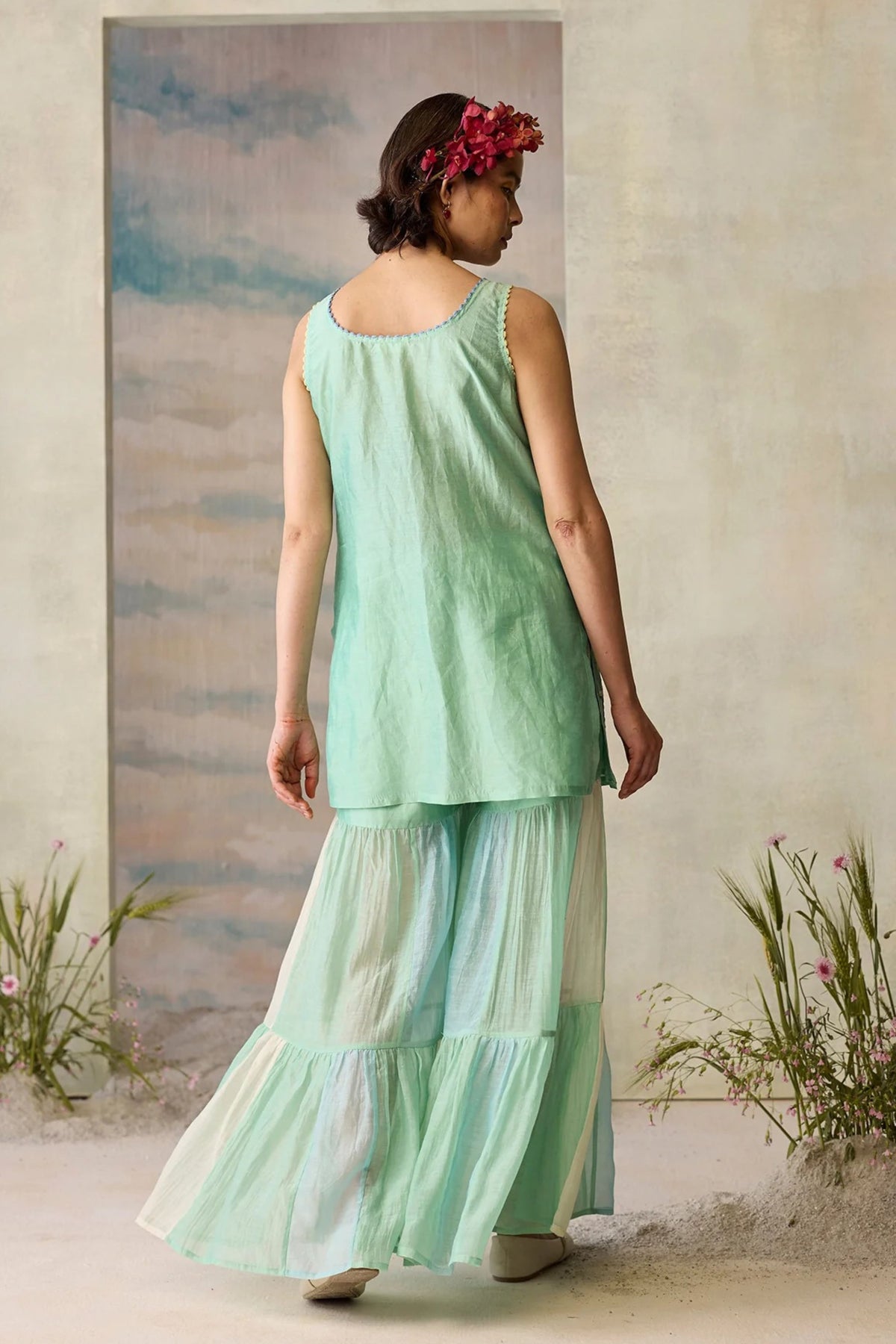Seaglass Floral Kurta