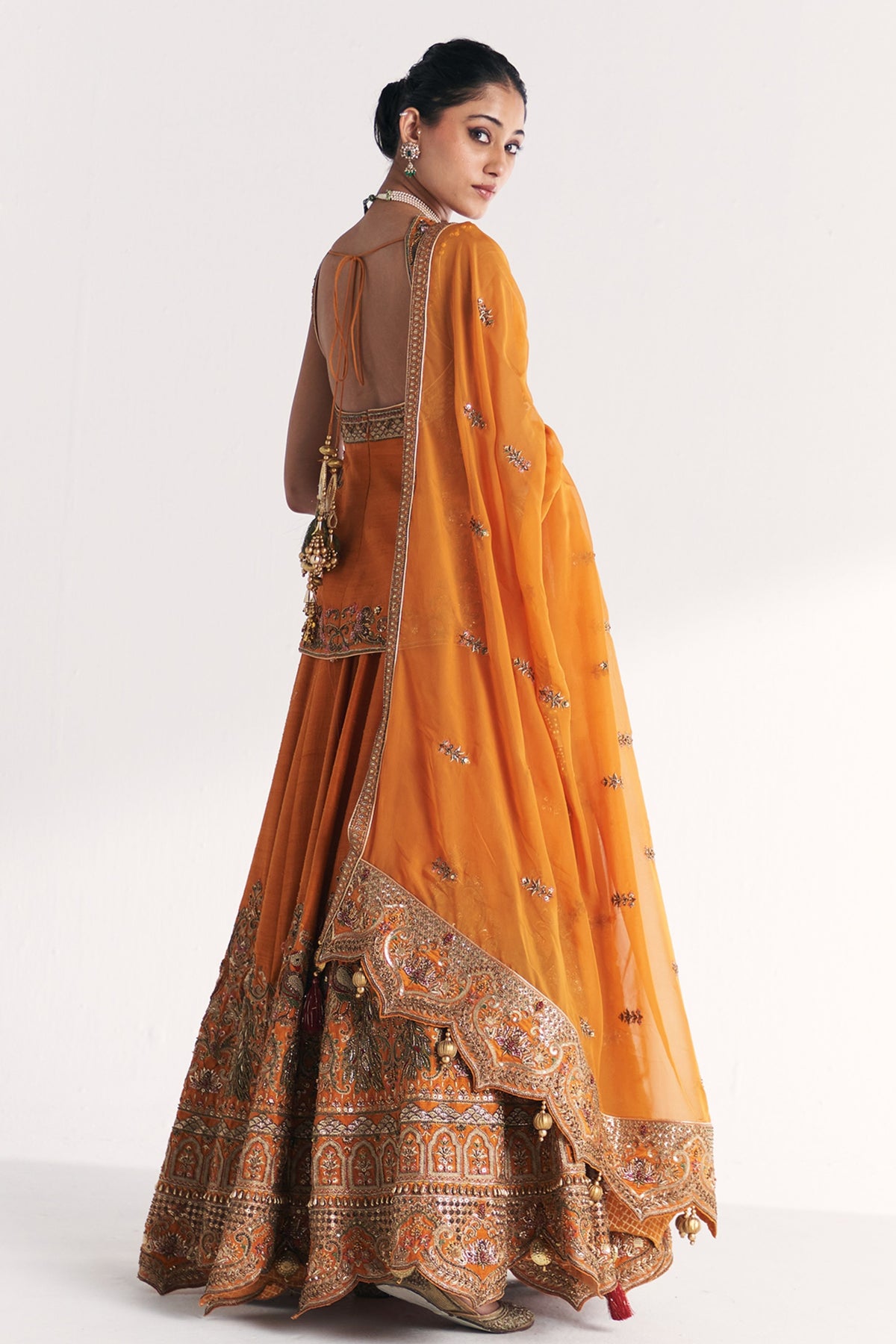 Mor Mustard Lehenga Set