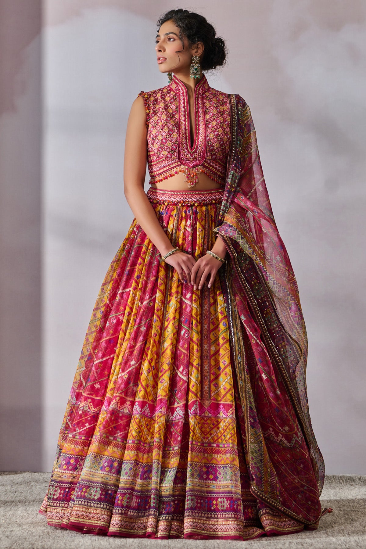 Printed Lehenga With Blouse And Dupatta