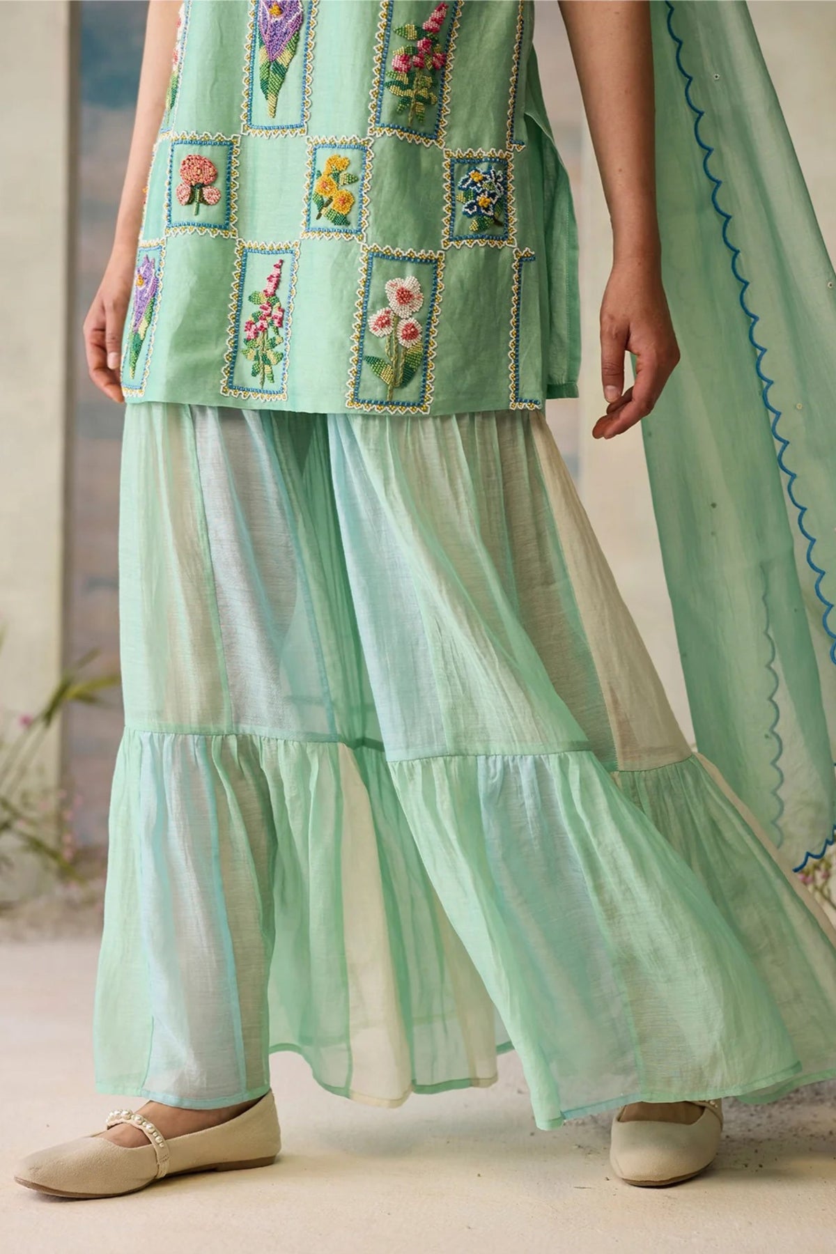 Seaglass Floral Kurta