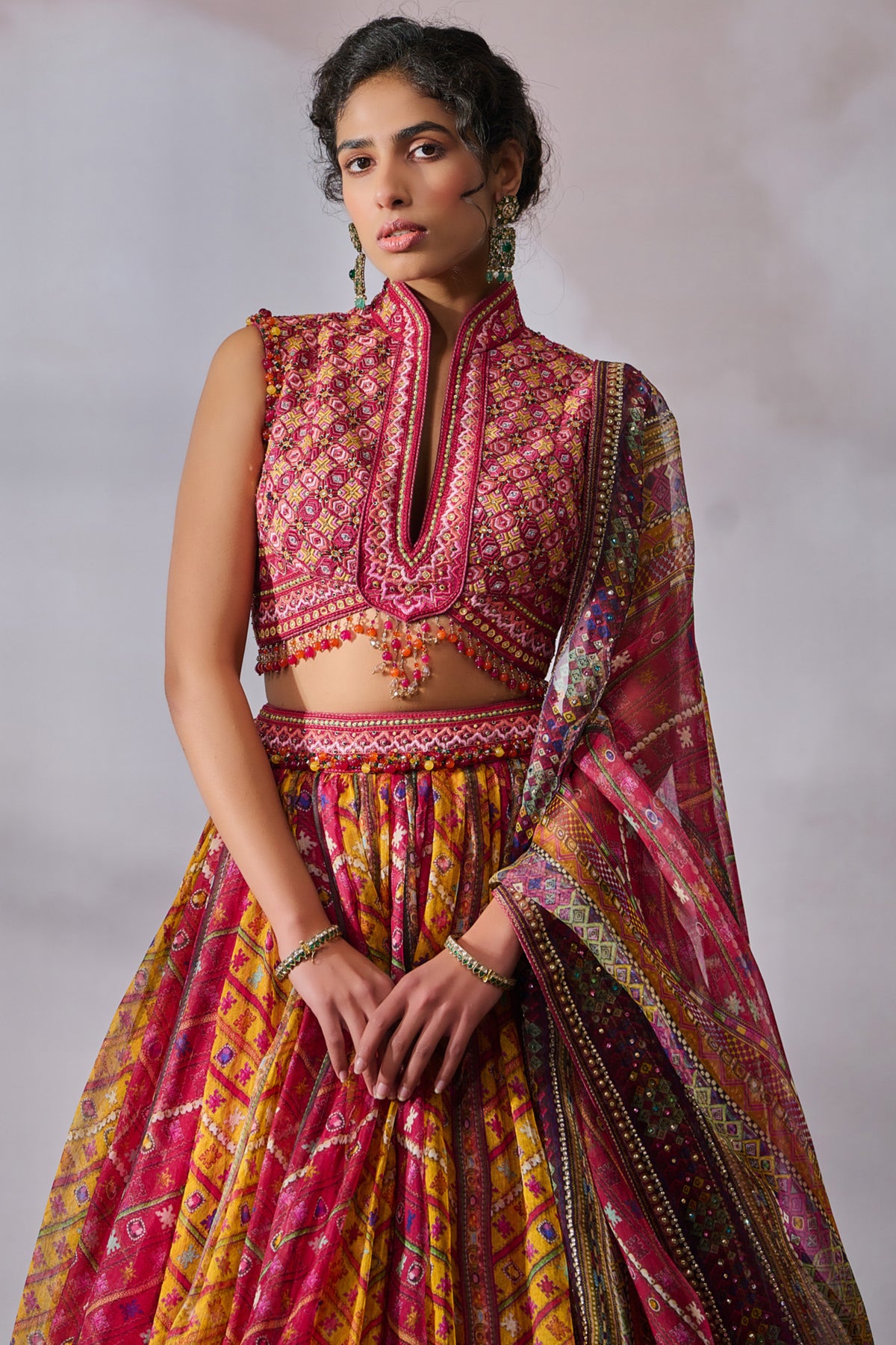 Printed Lehenga With Blouse And Dupatta