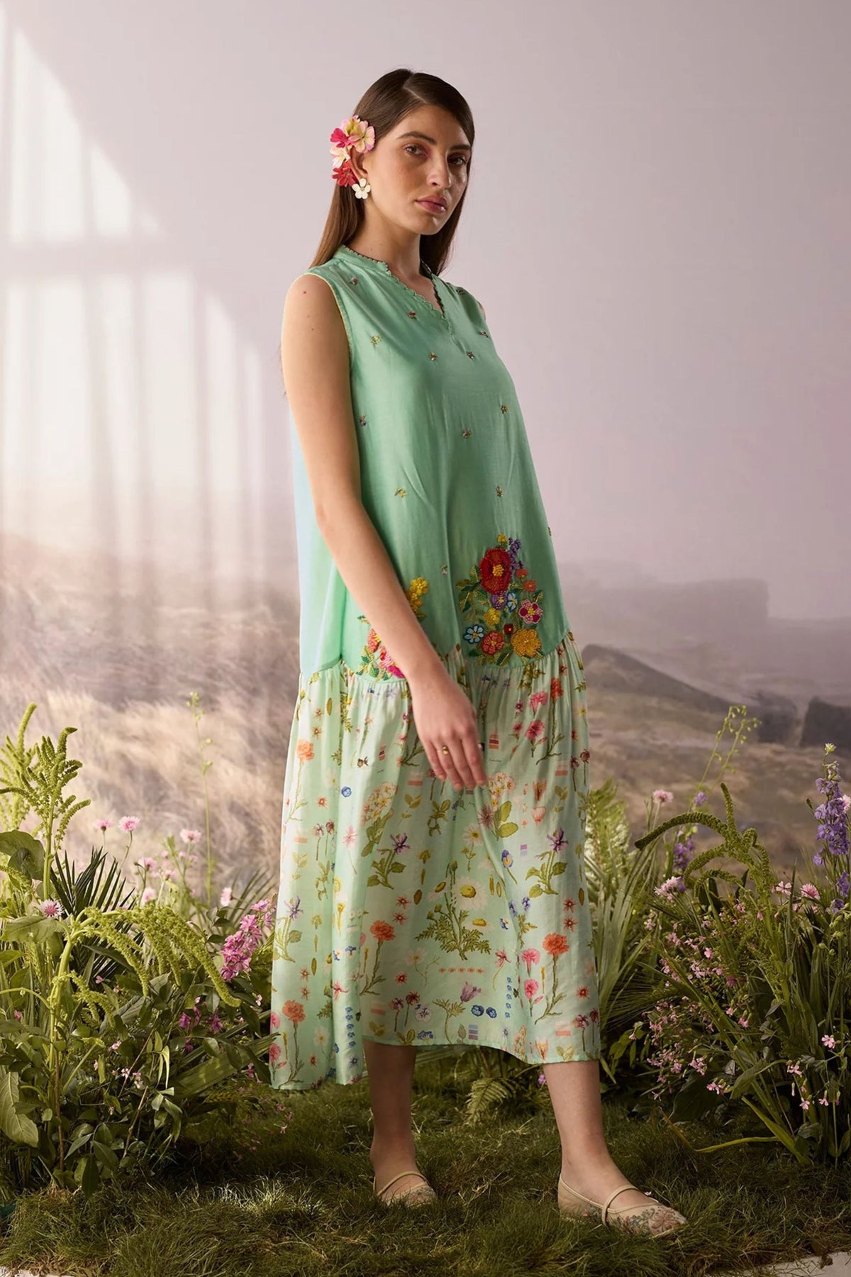 Seaglass Gathered Dress