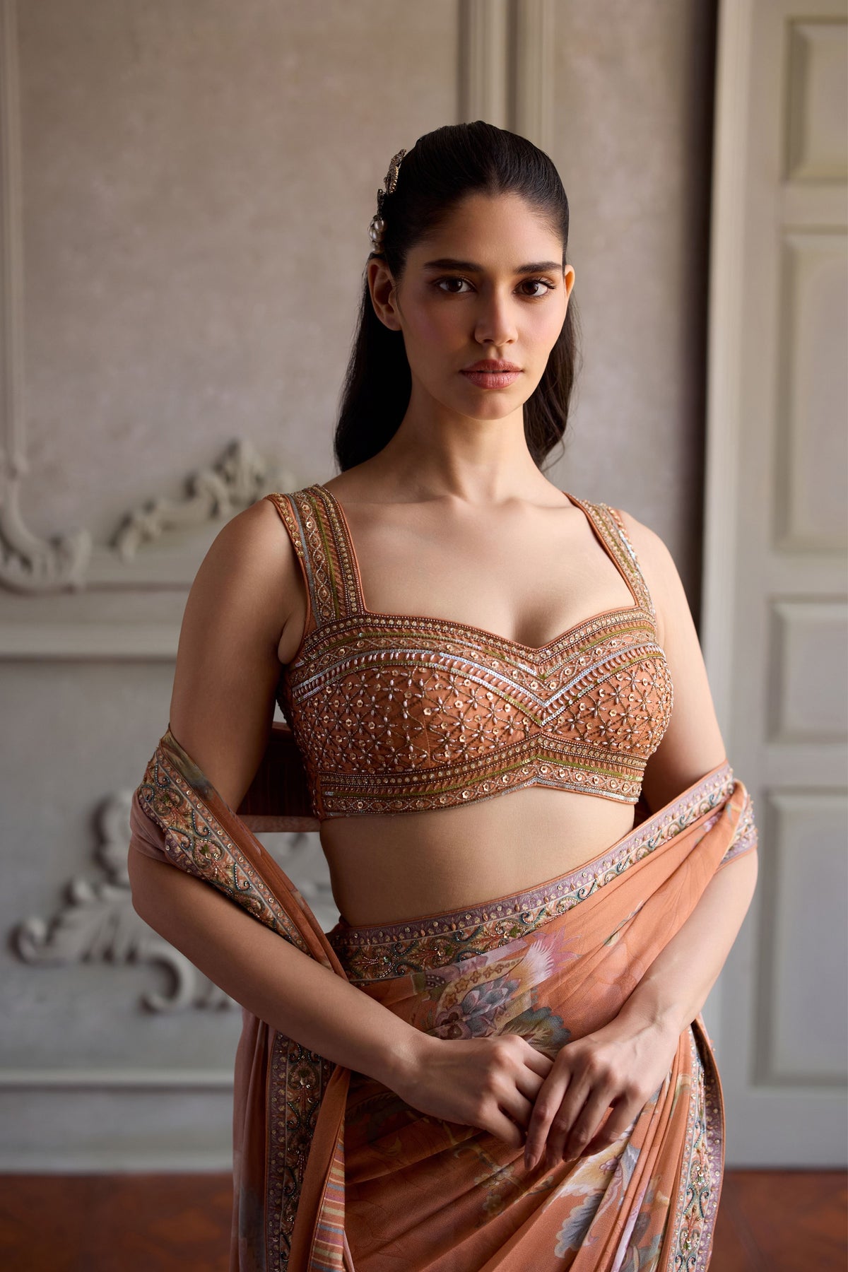 Yasmin Pre-Draped Saree Set