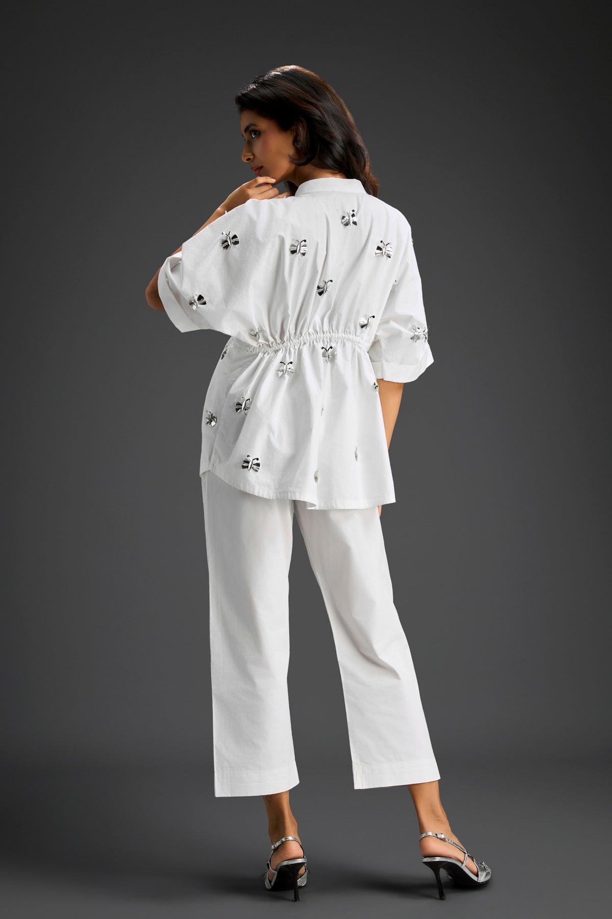 White Embellished Co-ord Set