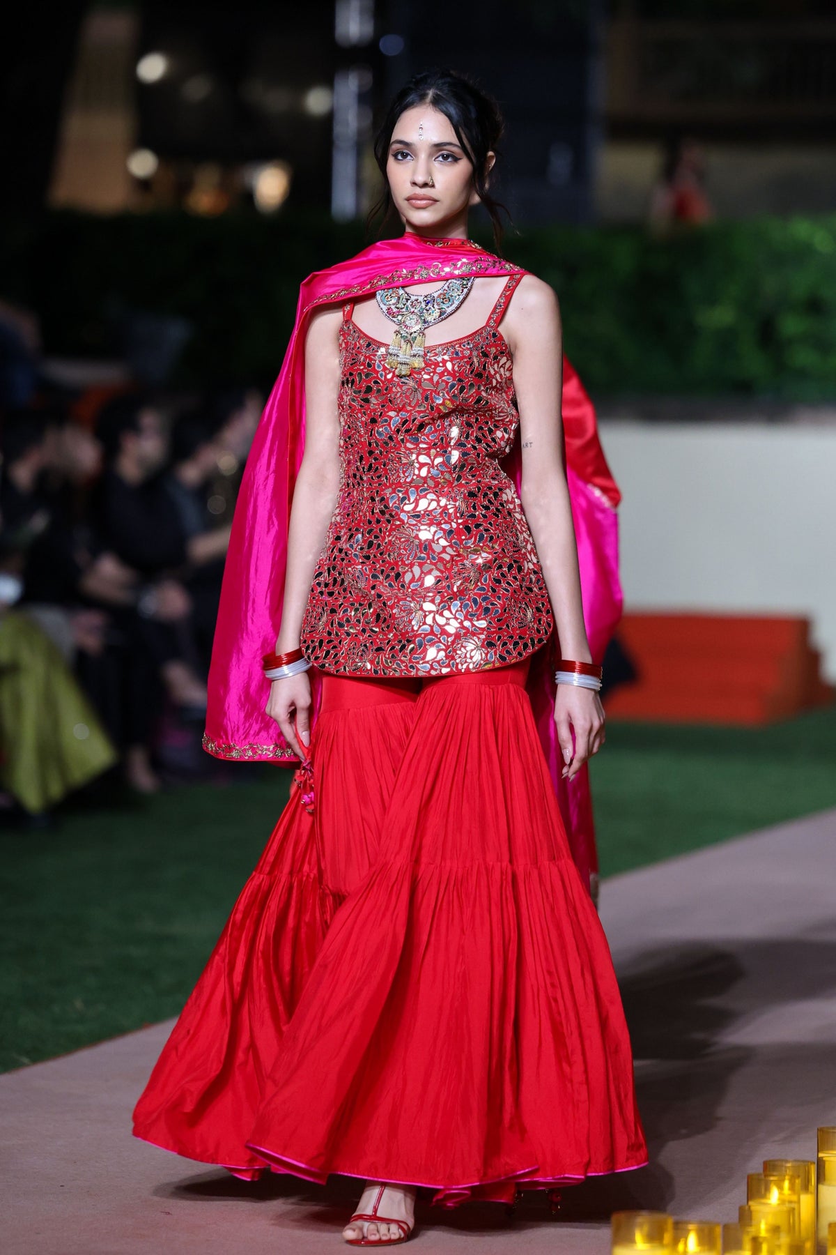Surkh Laal Kurta Gharara Set