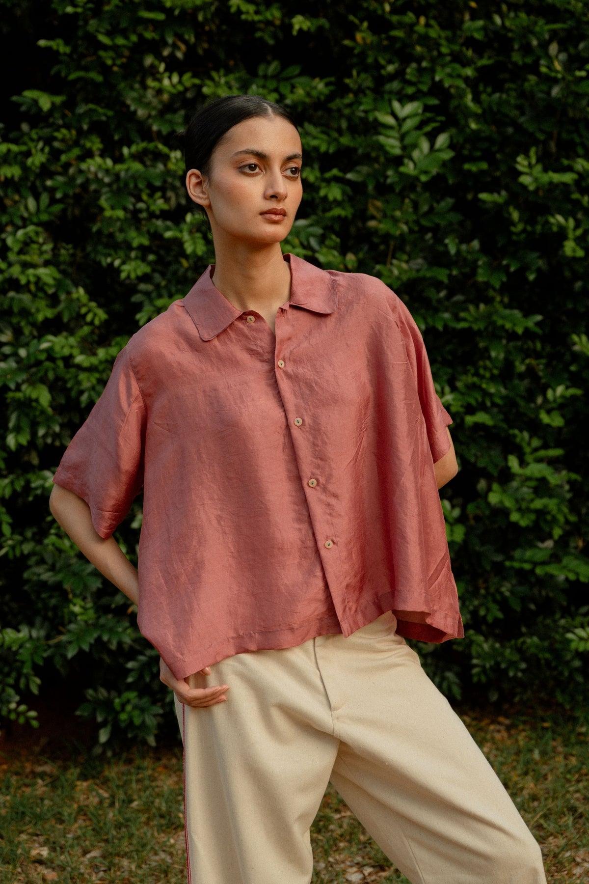 Old Rose Crop Shirt